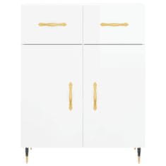 Vidaxl Skříň highboard lesklá bílá 69,5 x 34 x 180 cm kompozitní dřevo