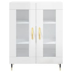 Vidaxl Skříň highboard lesklá bílá 69,5 x 34 x 180 cm kompozitní dřevo