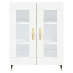 Greatstore Skříň highboard bílá 69,5 x 34 x 180 cm kompozitní dřevo