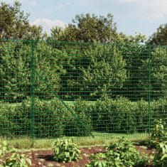 Greatstore Drátěný plot s přírubami zelený 1,4 x 25 m