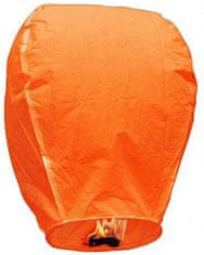 levnelampiony.eu Oranžový létající lampion přání - klasický oválný tvar (hnědý vosk)
