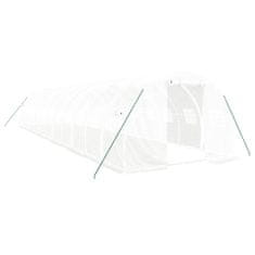 Greatstore Skleník s ocelovým rámem bílý 36 m² 12 x 3 x 2 m