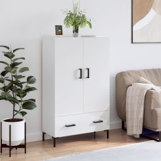 Vidaxl Skříň highboard lesklá bílá 69,5 x 31 x 115 cm kompozitní dřevo