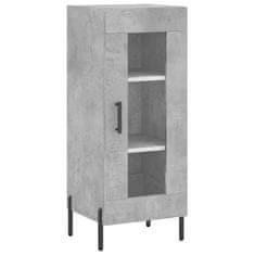 Greatstore Skříň highboard betonově šedá 34,5x34x180 cm kompozitní dřevo