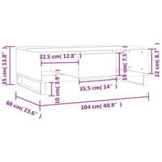 Vidaxl Konferenční stolek dub sonoma 104 x 60 x 35 cm kompozitní dřevo