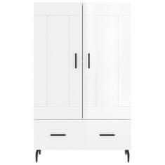 Vidaxl Skříň highboard lesklá bílá 69,5 x 31 x 115 cm kompozitní dřevo