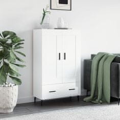 Vidaxl Skříň highboard lesklá bílá 69,5 x 31 x 115 cm kompozitní dřevo