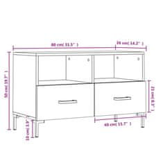 Vidaxl TV skříňka bílá 80 x 36 x 50 cm kompozitní dřevo