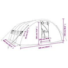 Vidaxl Skleník s ocelovým rámem zelený 20 m² 5 x 4 x 2,3 m