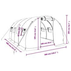 Vidaxl Skleník s ocelovým rámem zelený 12 m² 4 x 3 x 2 m