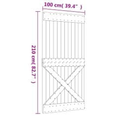 Vidaxl Dveře NORVIK 100 x 210 cm masivní borové dřevo