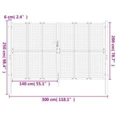 Vidaxl Zahradní branka antracitová 300 x 250 cm ocel