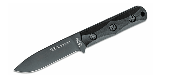 KA-BAR® KB-EK51 Short Drop Point bojový nůž 10,9 cm, černá, Ultramid, pouzdro Celcon