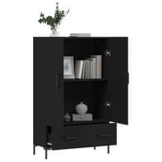 Vidaxl Skříň highboard černá 69,5 x 31 x 115 cm kompozitní dřevo