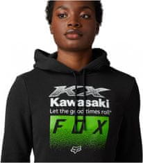 FOX mikina KAWASAKI Fleece 23 dámská černo-bílo-zelená XL