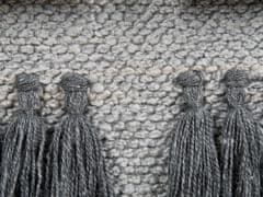 Beliani Bavlněná nástěnná dekorace se střapci šedá JIWA