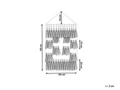 Beliani Bavlněná nástěnná dekorace se střapci šedá JIWA