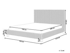 Beliani Ratanová postel 140 x 200 cm přírodní SALBRIS