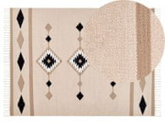 Beliani Bavlněný kelimový koberec 140 x 200 cm vícebarevný BERDIK