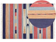 Beliani Bavlněný kelimový koberec 140 x 200 cm vícebarevný GANDZAK