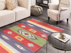 Beliani Bavlněný kelimový koberec 140 x 200 cm vícebarevný KAMARIS
