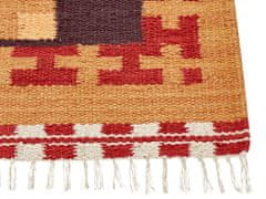 Beliani Bavlněný kelimový koberec 80 x 150 cm vícebarevný PARAKAR