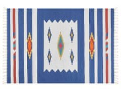 Beliani Bavlněný kelimový koberec 140 x 200 cm vícebarevný VARSER