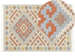 Beliani Bavlněný kelimový koberec 160 x 230 cm vícebarevný ATAN