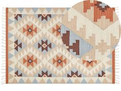 Beliani Bavlněný kelimový koberec 160 x 230 cm vícebarevný DILIJAN