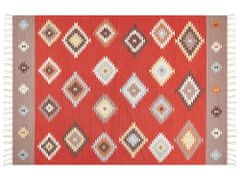 Beliani Bavlněný kelimový koberec 160 x 230 cm vícebarevný LORUT