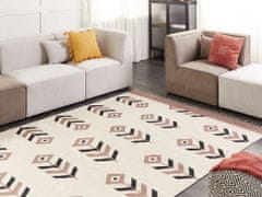 Beliani Bavlněný kelimový koberec 200 x 300 cm béžový/černý NIAVAN