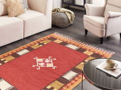 Beliani Bavlněný kelimový koberec 160 x 230 cm vícebarevný PARAKAR