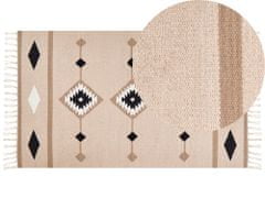 Beliani Bavlněný kelimový koberec 80 x 150 cm barevný BERDIK