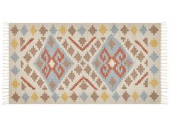 Beliani Bavlněný kelimový koberec 80 x 150 cm vícebarevný ATAN