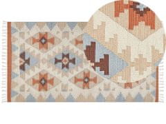 Beliani Bavlněný kelimový koberec 80 x 150 cm vícebarevný DILIJAN