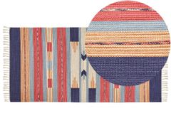 Beliani Bavlněný kelimový koberec 80 x 150 cm vícebarevný GANDZAK