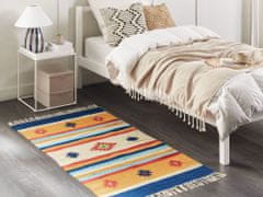 Beliani Bavlněný kelimový koberec 80 x 150 cm vícebarevný TARONIK