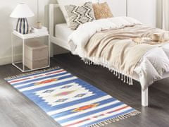 Beliani Bavlněný kelimový koberec 80 x 150 cm vícebarevný VARSER