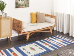 Beliani Bavlněný kelimový koberec 80 x 300 cm vícebarevný VARSER