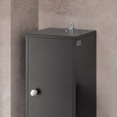 SoBuy SoBuy BZR34-SCH Koupelnová vysoká skříňka Koupelnová polička Koupelnový nábytek Černá 20x180x20cm