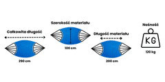 Potenza Houpací síť SINGA 200×100 + stojan INDELA 120 kg, oranžová, základní