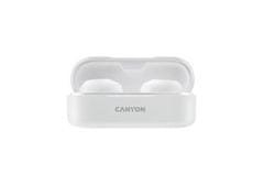 Canyon Sluchátka "TWS-1", bílá, TWS bezdrátové, Bluetooth 5.0, CNE-CBTHS1W