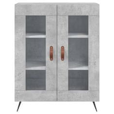 Greatstore Skříň highboard betonově šedá 69,5x34x180 cm kompozitní dřevo