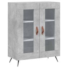 Greatstore Skříň highboard betonově šedá 69,5x34x180 cm kompozitní dřevo