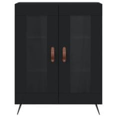 Greatstore Skříň highboard černá 69,5 x 34 x 180 cm kompozitní dřevo