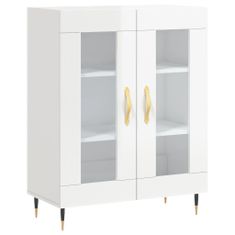 Vidaxl Skříň highboard lesklá bílá 69,5 x 34 x 180 cm kompozitní dřevo