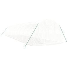 Greatstore Skleník s ocelovým rámem bílý 36 m² 12 x 3 x 2 m