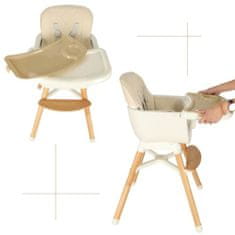 KIK KX4515 Dětská jídelní židlička s podnožkou béžová