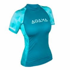 AGAMA Dámské lycrové triko AQUA LADY, krátký rukáv modrá 2XL - 46