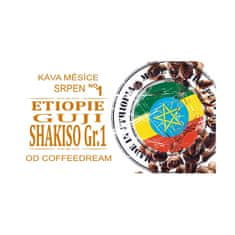 COFFEEDREAM Káva ETIOPIE GUJI SHAKISO Gr. 1 - Hmotnost: 250g, Typ kávy: Zrnková, Způsob balení: třívrstvý sáček se zipem